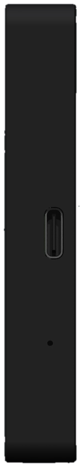 PX-Logic 侧视图：USB Type-C 接口与状态指示灯